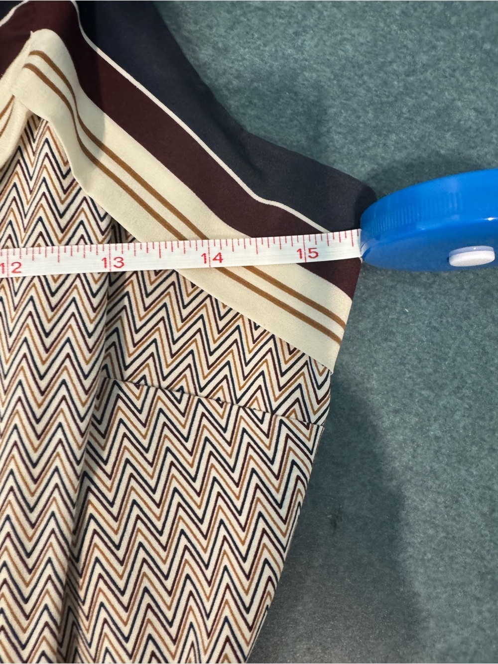 Veronica Beard Mixed-Print Slip Midi Dress in Brown, Olive & Cream - Picture 15 of 16